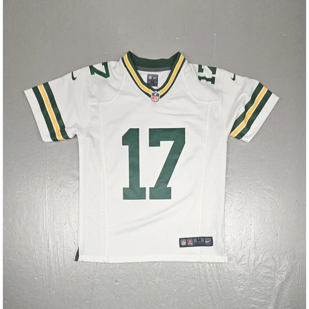 Nike Green Bay Packers NFL Football Jersey Youth Medium Davante Adams #17 White